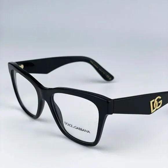 NEW D&G DG3374 501 Black Square Women Eyeglasses